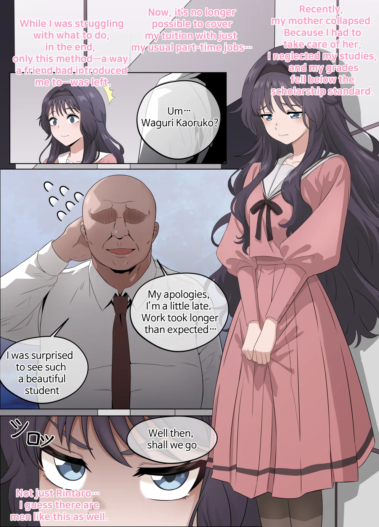 Hentai Manga Comic-Kaoruko first sugar daddy experience-Read-1